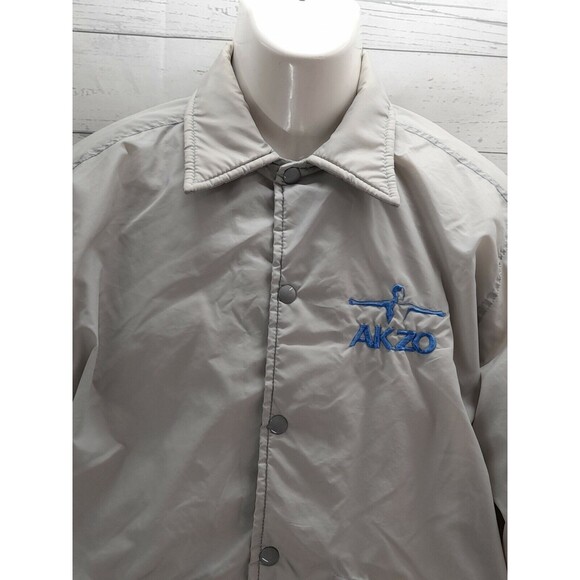 Vtg PLA JAC by Dunbrooke Mens Gray Golf Windbreaker Jacket M 40 - 42 - Picture 2 of 10